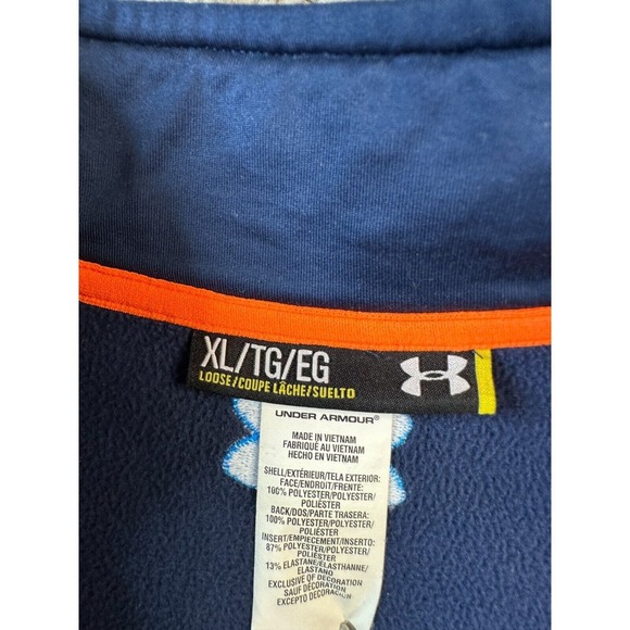 Under Armour Jacket Mens Extra Large Blue 1/4 Zip Thermal Knit Loose Pullover * - Picture 5 of 11